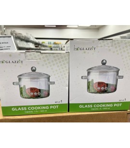 GLAZZIT 1.5L & 2L Glass Cooking Pot. 3540 Units. EXW Los Angeles